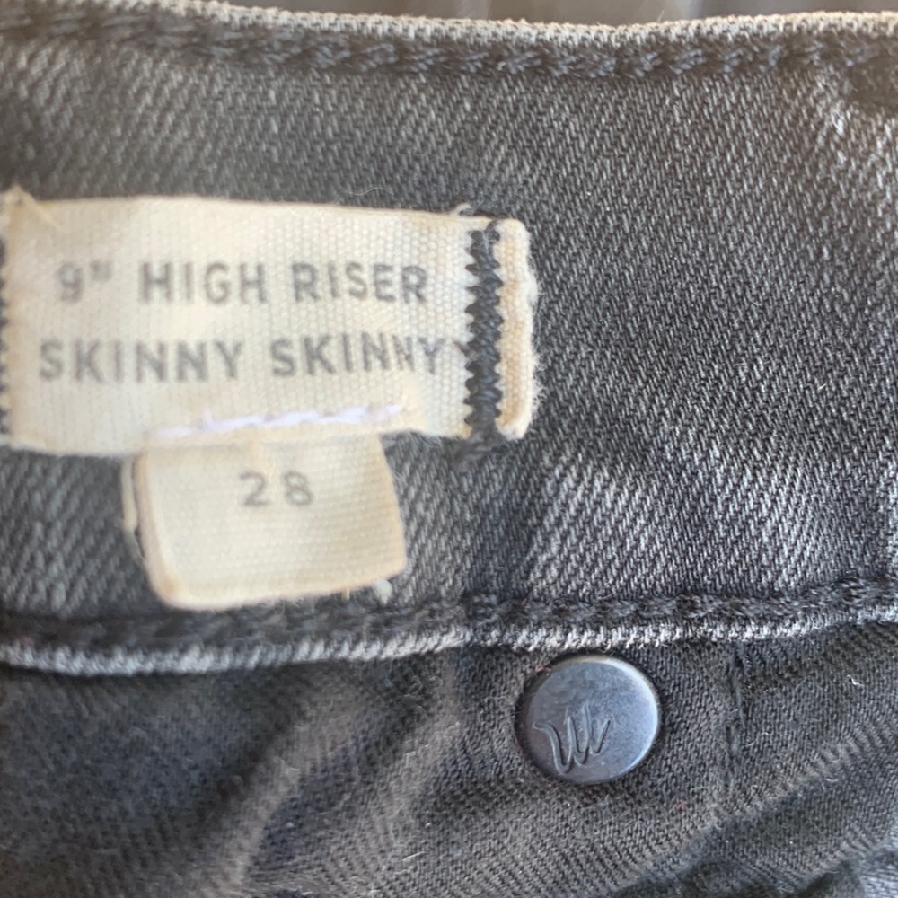 Madewell 9” skinny black jeans size 28